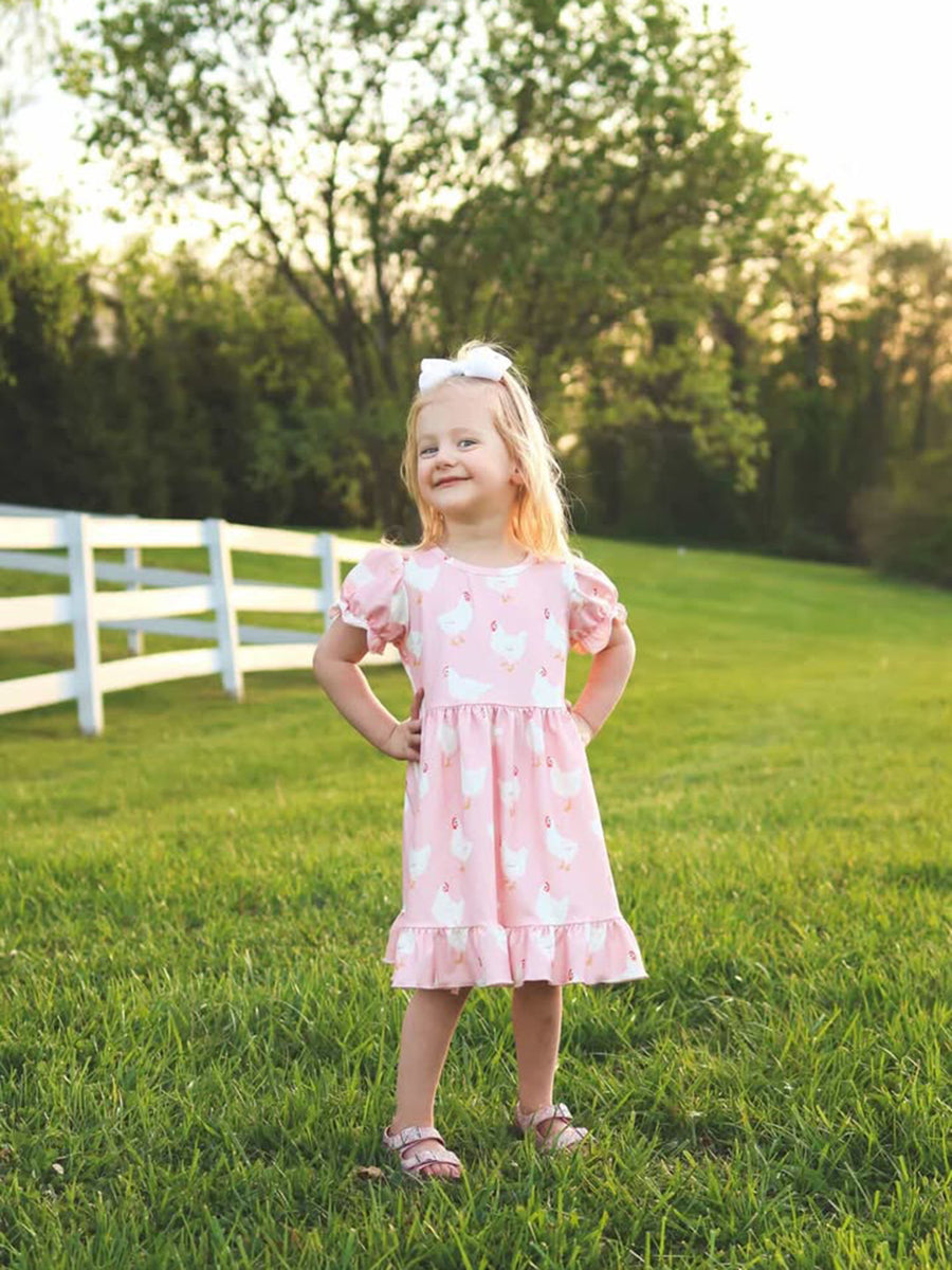 pink chicken giraffe dress Pink Chicken baby girls jennifer dress set