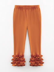 Milk Silk Ruffled Solid Color Pants