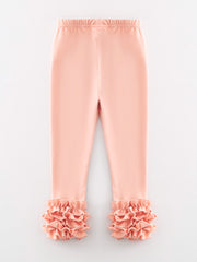 Milk Silk Ruffled Solid Color Pants