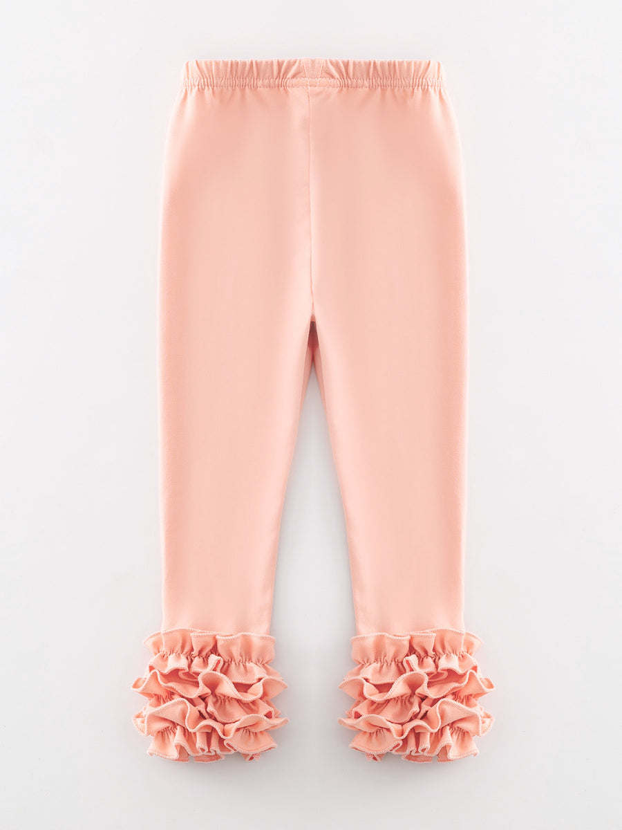 Milk Silk Ruffled Solid Color Pants