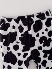 Girls Cow Print Milk Silk Pants