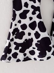 Girls Cow Print Milk Silk Pants