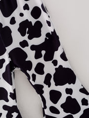 Girls Cow Print Milk Silk Pants