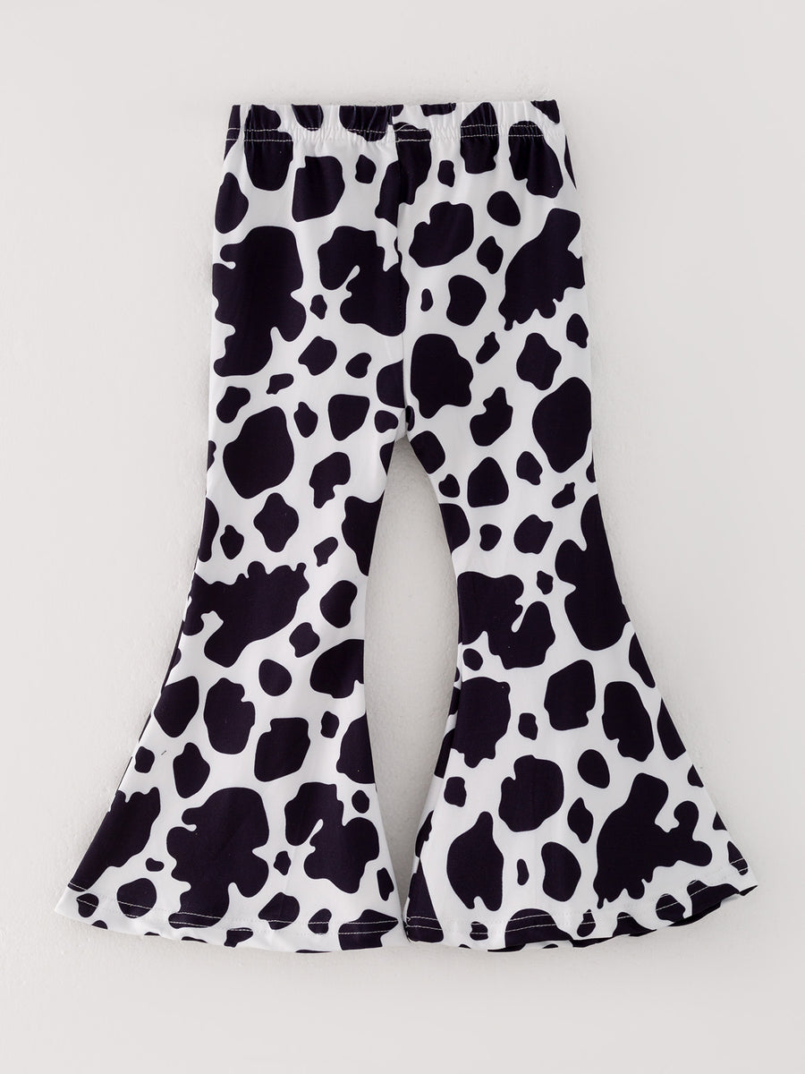 Girls Cow Print Milk Silk Pants