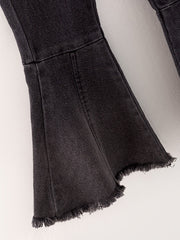 Black Tight Bell-bottoms Denim Jeans Pants