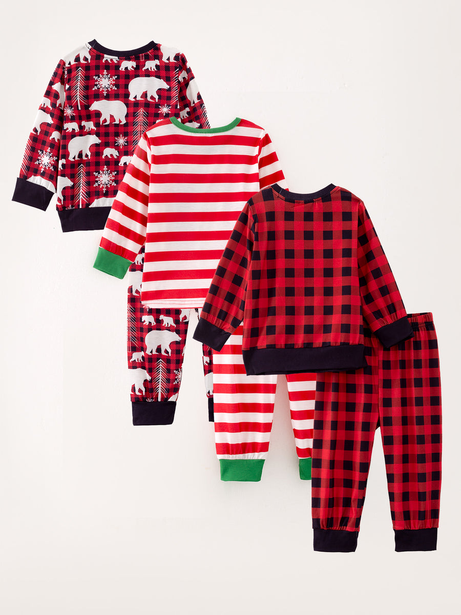 Girls Christmas Pajamas Outfits Of 3 Pcs In One Package