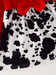 Girls Cow Print Dress