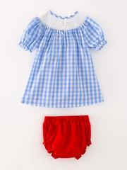 Farm Smocking Embroidered Girls Outfits