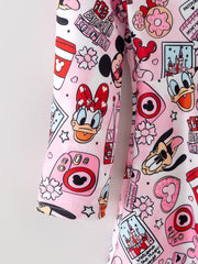 Valentine's Day Character Camera Print Girls' Dress