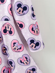 Toddler Girls Character Print Purple Heart Dress