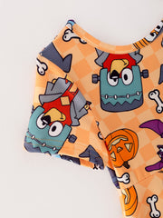 Halloween Pumpkin Character Print Dress