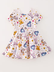 Princess Print Short Sleeve Dress