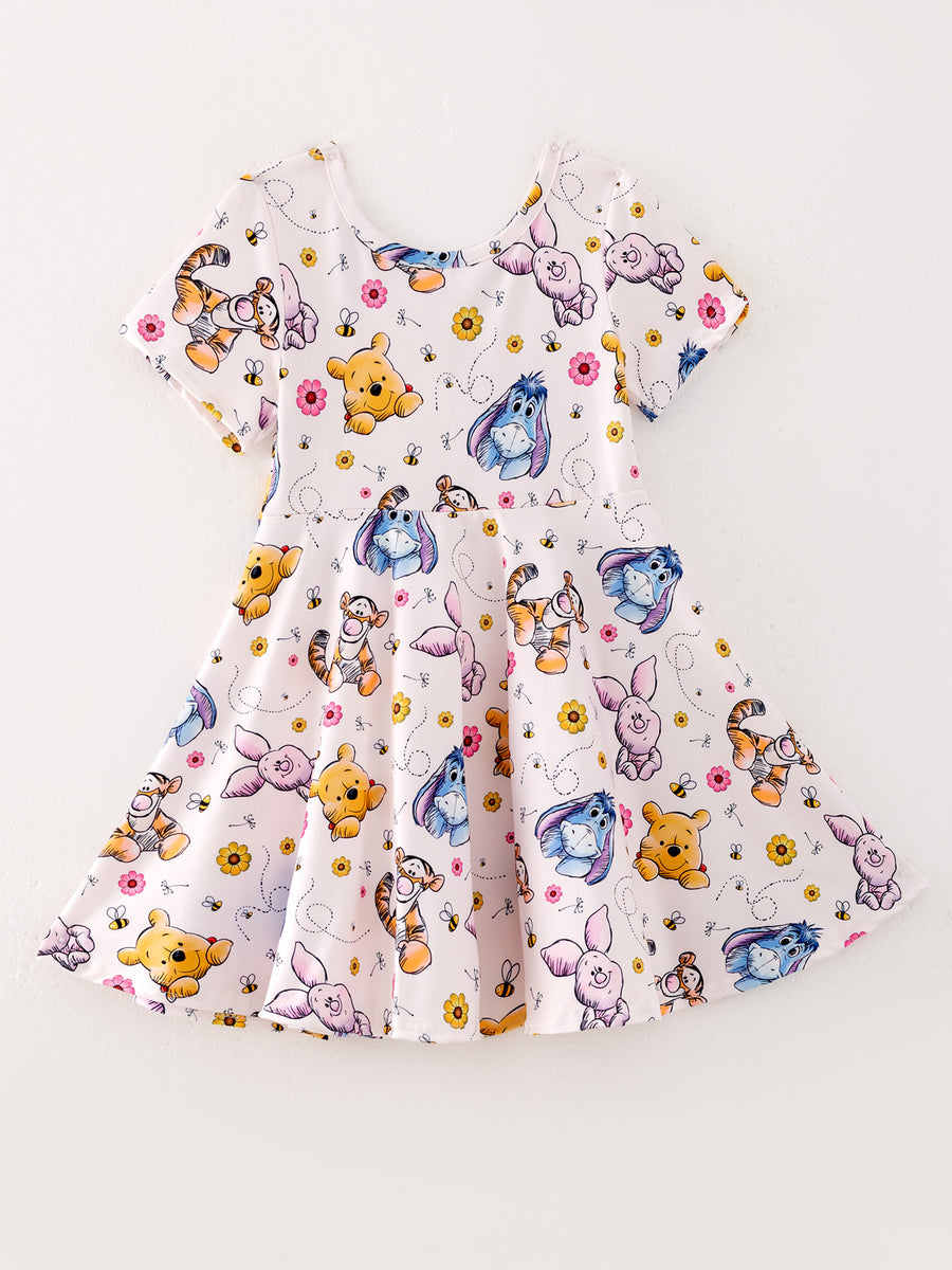 Princess Print Short Sleeve Dress