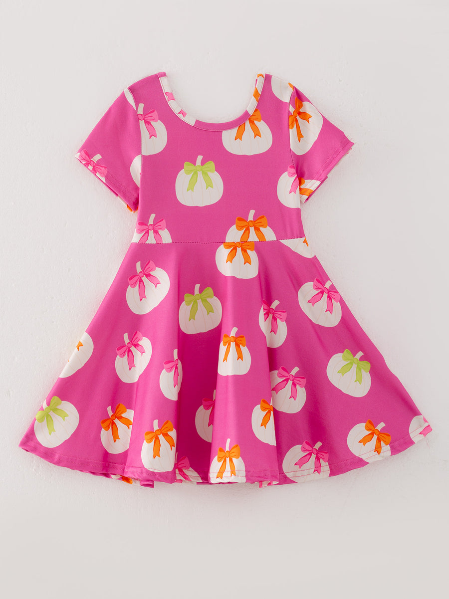 Halloween Cute Pumpkin Print Dress