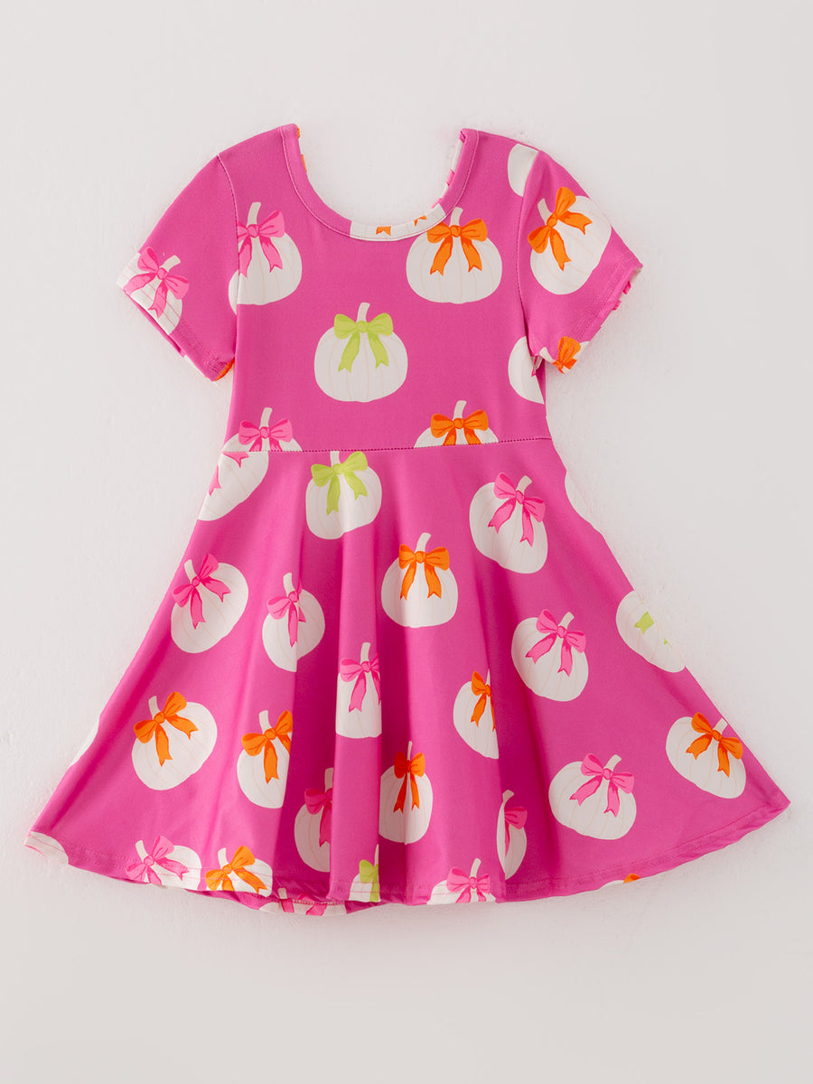 Halloween Cute Pumpkin Print Dress