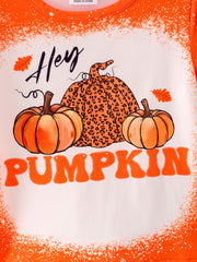 Halloween Pumpkin Letter Print Long Sleeve Suit Leopard Print Flared Pants