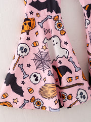 Girls Halloween Orange Milk Silk Outfits