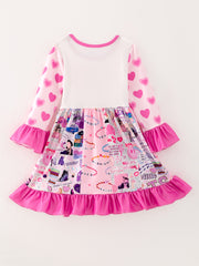 TS Print Girls Milk Silk Dress