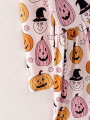 Girls Halloween Print Milk Silk Dress