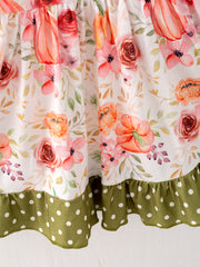 Autumn Girls Floral Print Dress