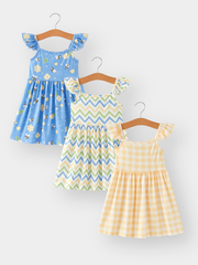 Summer Girls Bee Striped Dress Three-Piece Set