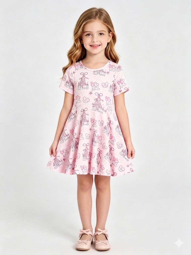 Summer Castle Girls Short Sleeve Dress
