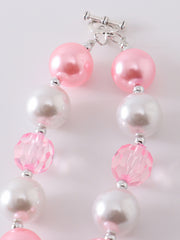 Pink cross Bubblegum Necklace