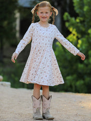 PREORDER Fall Pumpkin Bow Girls Twirl Dress