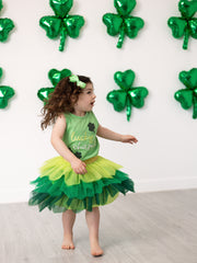 St. Patrick's Day Lucky Charm Green Tutu Skirt Set