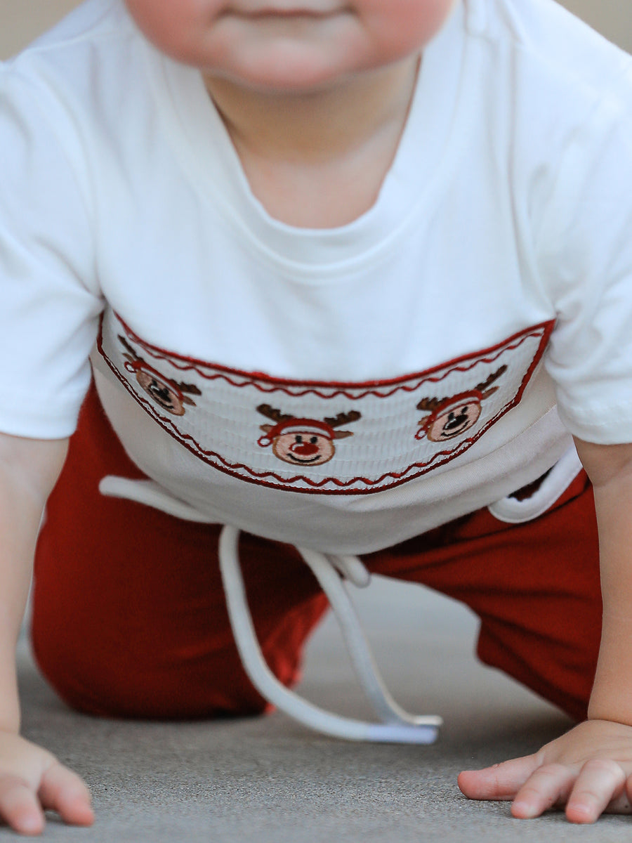 Boys Christmas Reindeer T-Shirt & Pants Set