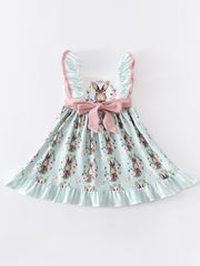 Easter Rabbit Ruffle Girl Dress