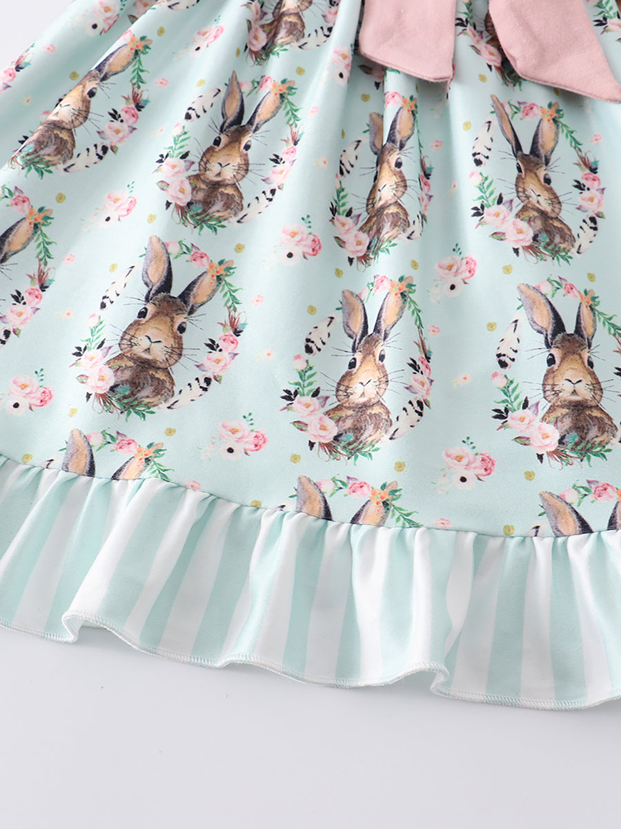 Easter Rabbit Ruffle Girl Dress