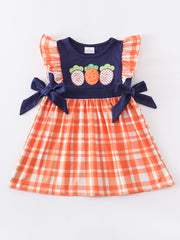 Easter Carrot Applique Ruffle Dress