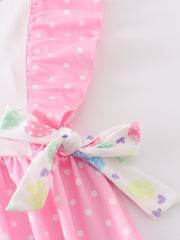 Pink Rabbit Ruffle Girl Dress