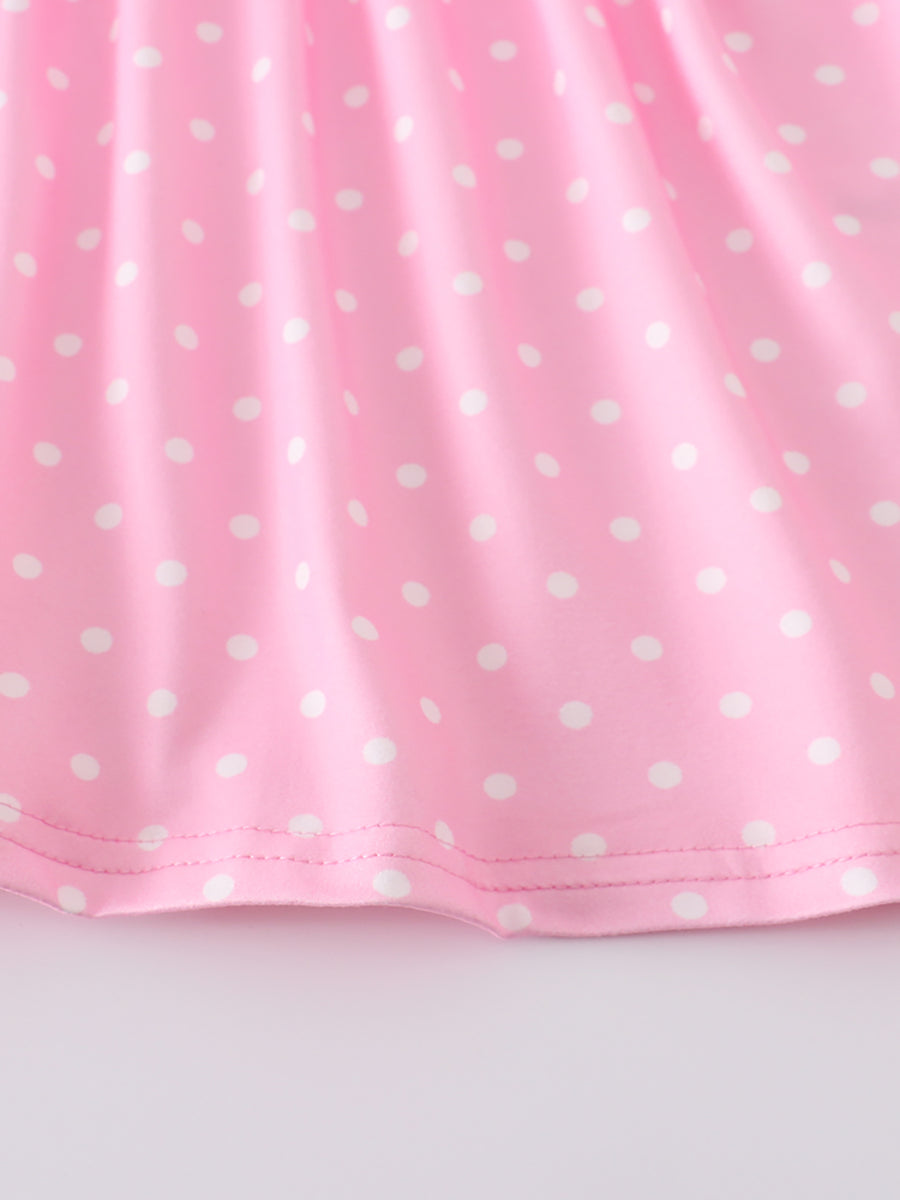 Pink Rabbit Ruffle Girl Dress