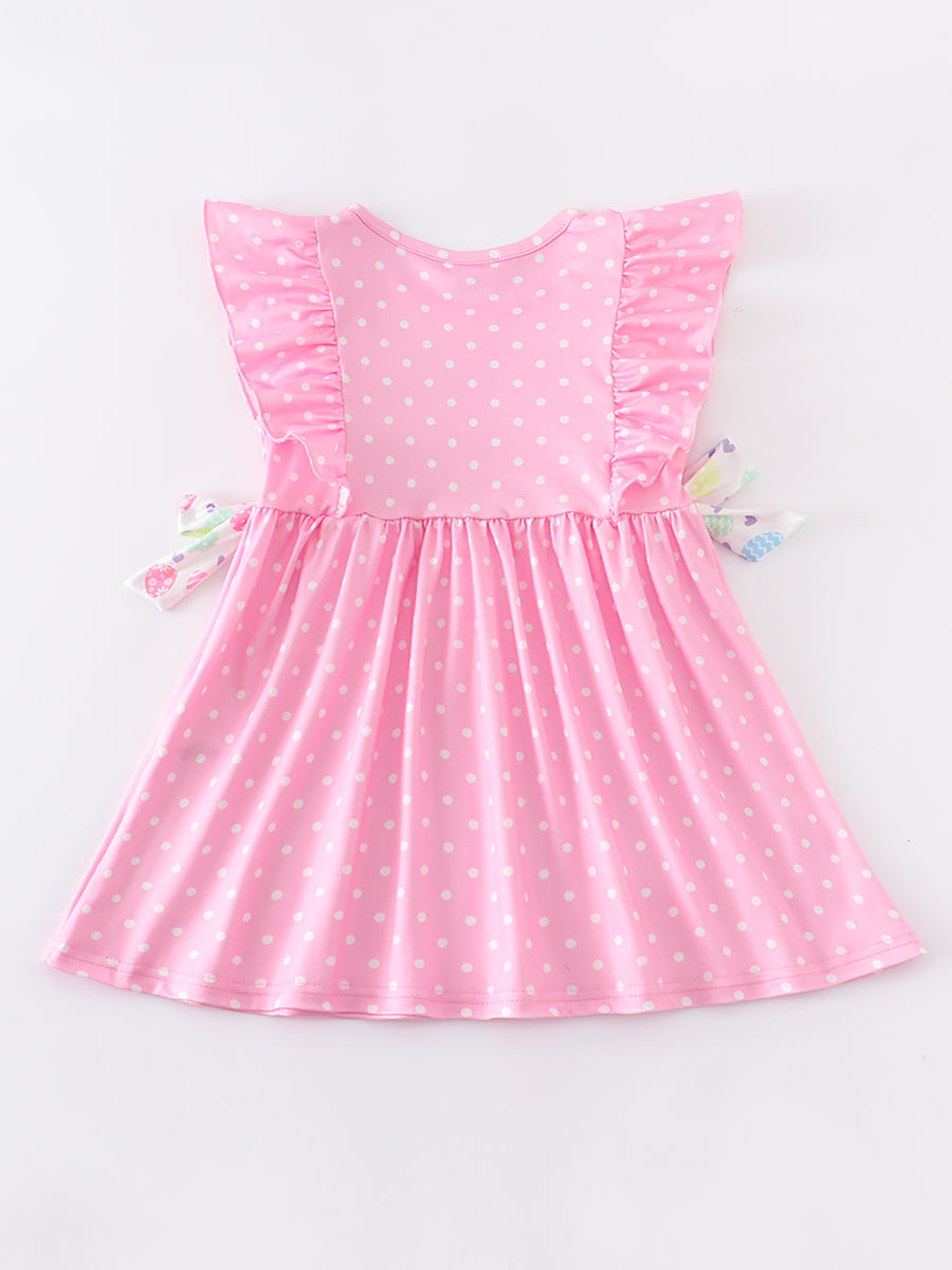 Pink Rabbit Ruffle Girl Dress