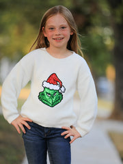 Christmas Winter Character Girls Pullover Sweater