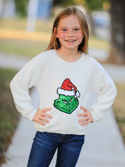 Christmas Winter Character Girls Pullover Sweater