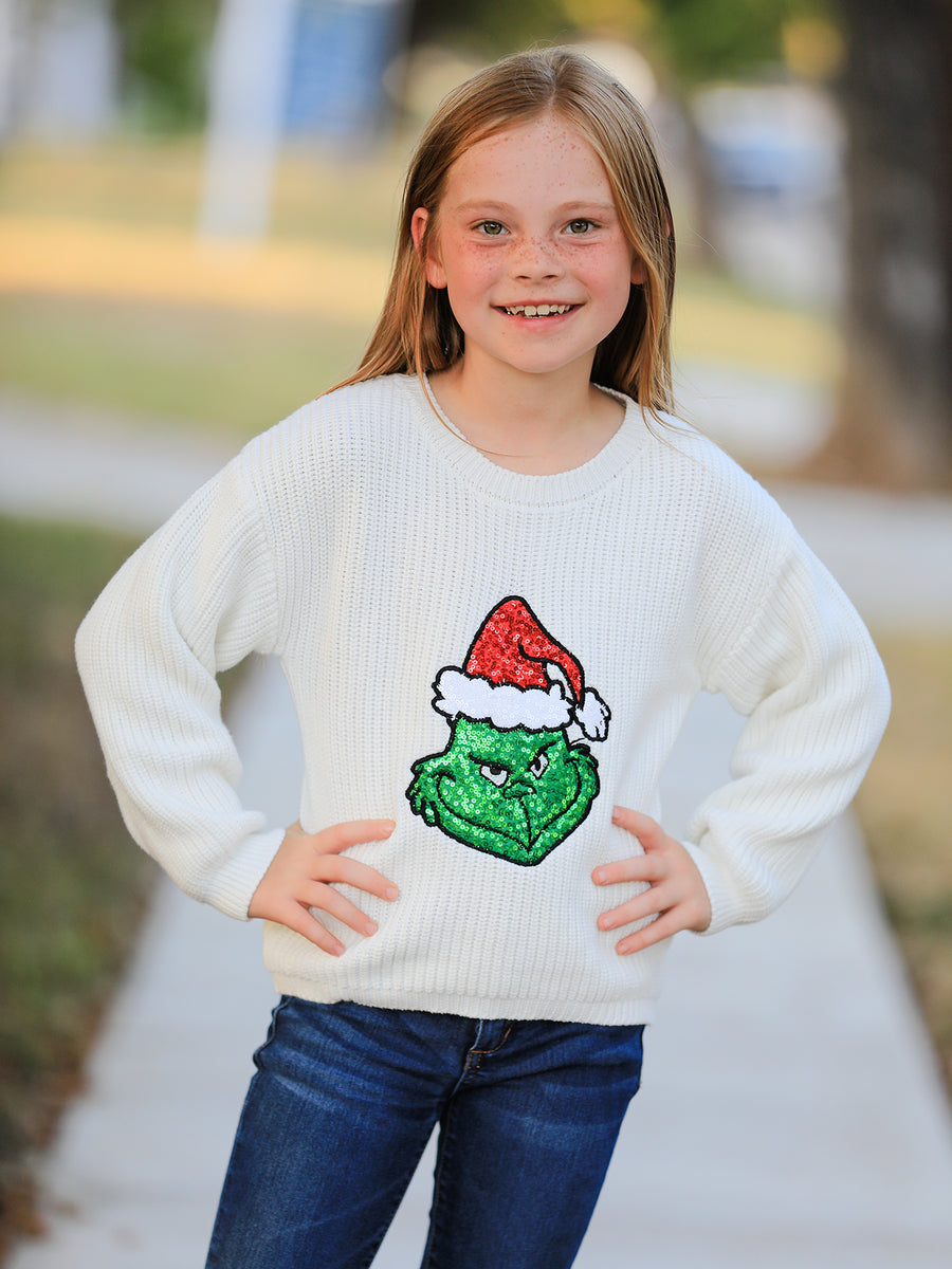 Christmas Winter Character Girls Pullover Sweater