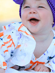 Halloween Bow Print Girls Romper Ruffle Bow Long Sleeve