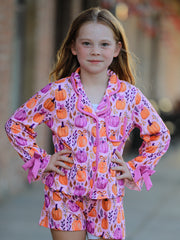 Mommy & me Halloween Pumpkin Pajama Set