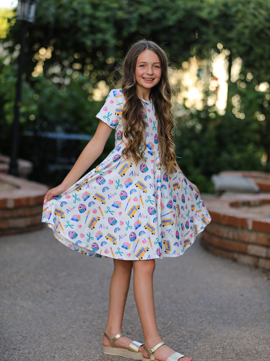 PREORDER Girl Back To School Twirl Dress