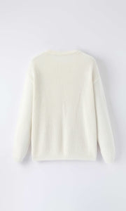 Mommy & Me Winter Girls Bow Sequins Pullover Sweater