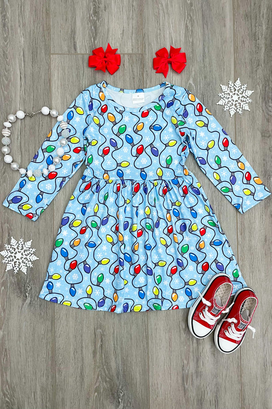 Christmas Lights & Snowfall Boutique Dress