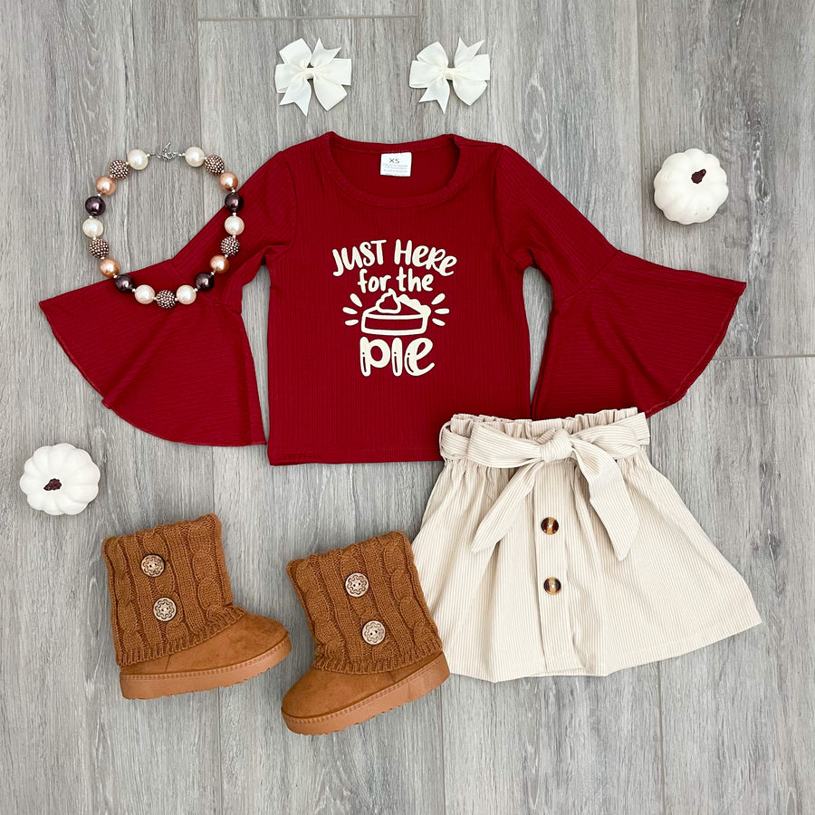'Here for the Pie' Skirt Set