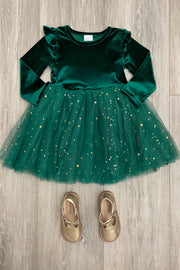 Green Christmas Sparkle Tulle Dress