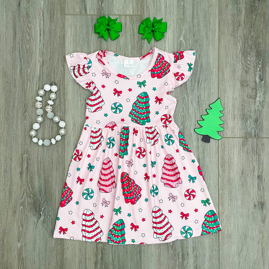 Christmas Tree Cakes & Peppermint Boutique Dress