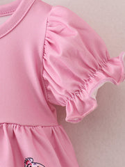 Pink Baby Girls Farm Short Set