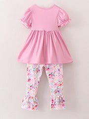 Pink Girls Farm Animals Bell Bottoms outfit