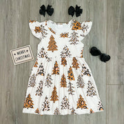 Leopard Christmas Tree Boutique Dress